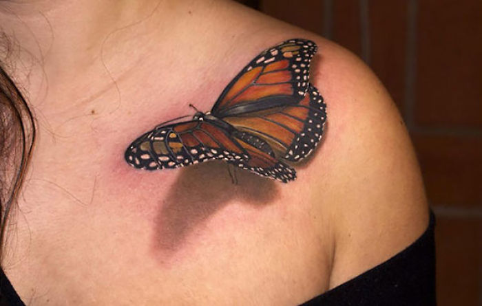 الفراشة باللونين الأورانج للفتاة ذات البشرة الفاتحة -اليوم السابع -6 -2015